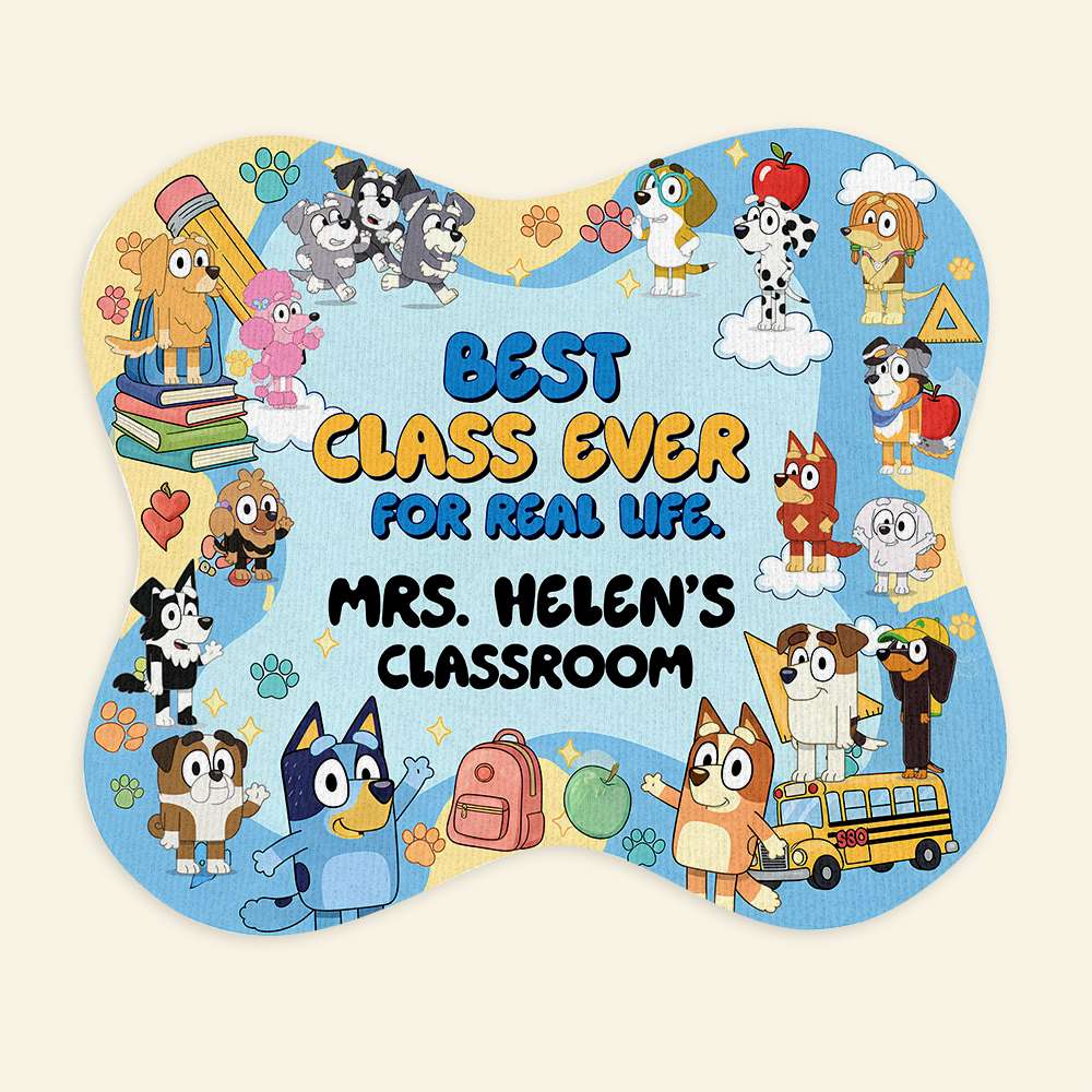 Best Class Ever Shape Doormat- Personalized Gifts For Teacher 02HULU020825-Homacus
