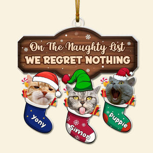 Custom Photo Gifts For Cat Lovers Christmas Acrylic Ornament 03XQLU291024-Homacus