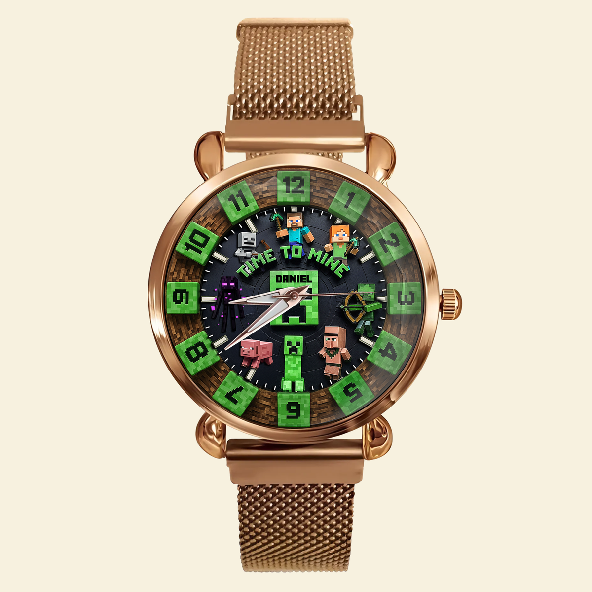 Fun Sandbox Game Mesh Straps Watch - Personalized Christmas Gifts For Game Lovers 05QHLU280725-Homacus