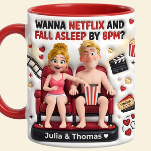 Couple Watching Coffee Mug - Personalized Gifts For Couple 03huta250626-Homacus