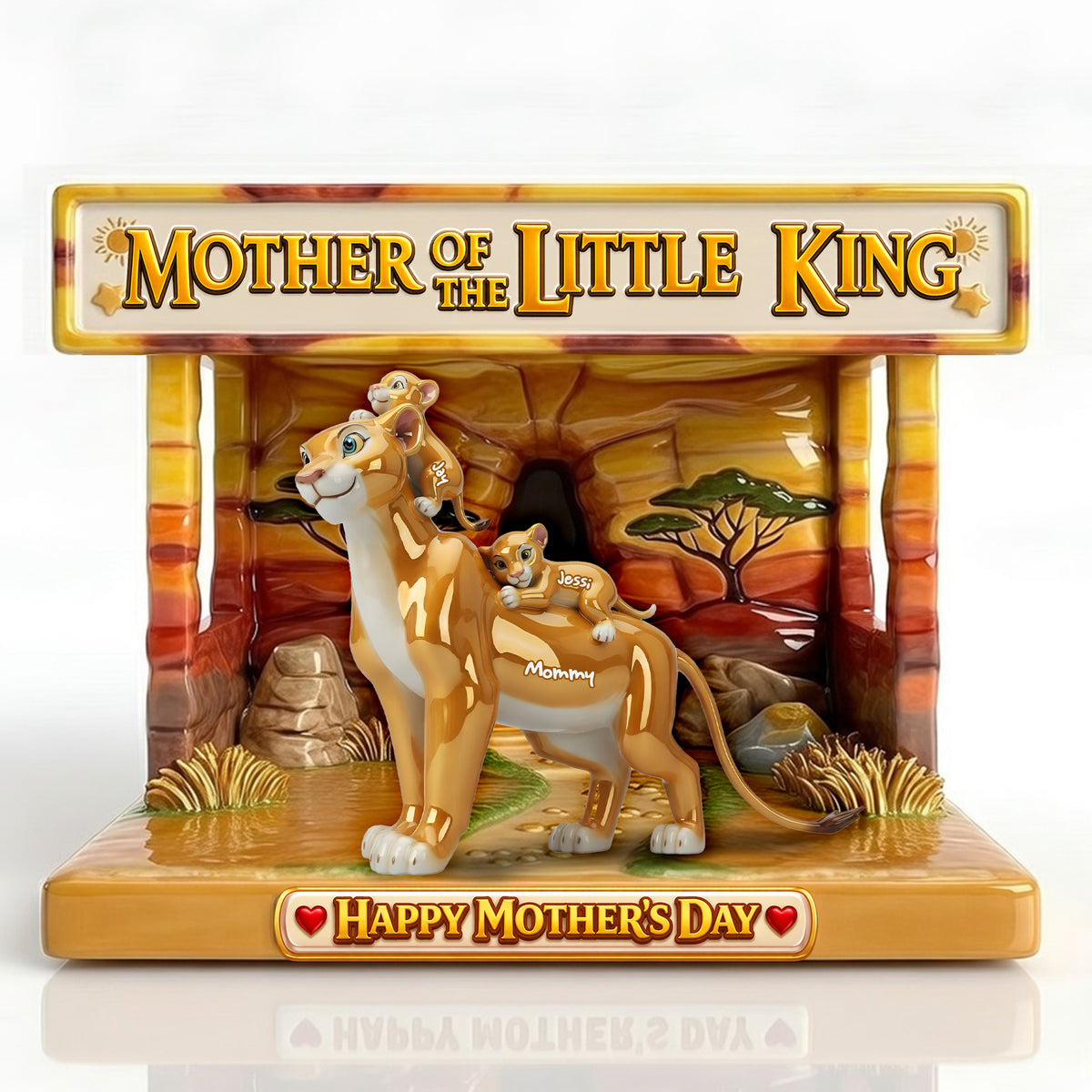 Predator Mom And Cubs Acrylic Plaque - Personalized Gifts For Mother's Day Plaque 02QHLU150426-Homacus