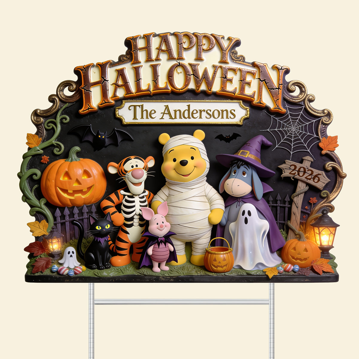 Happy Halloween Yard Sign - Personalized Halloween Gifts For Family 04pgta070826-Homacus