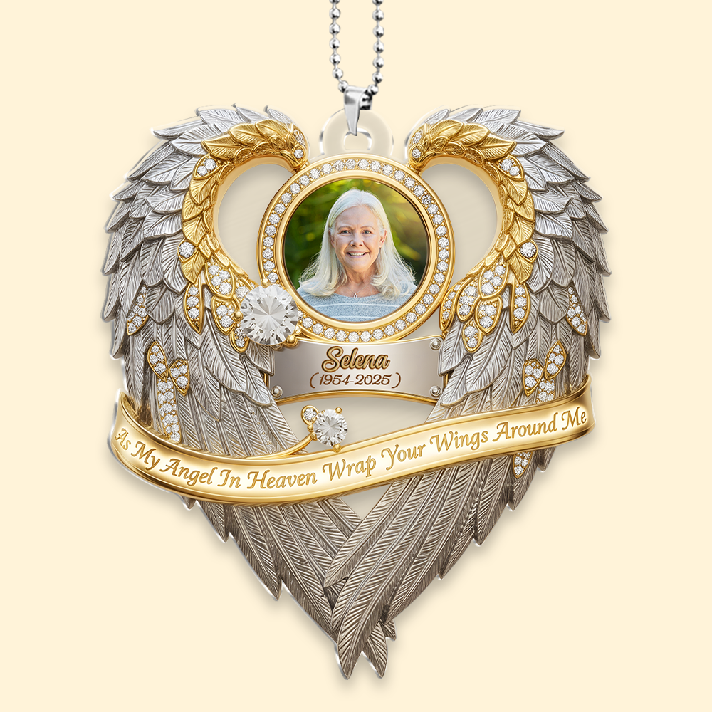 Angel In Heaven Car Ornament - Personalized Custom Photo Gift For Heaven 06HULU020825-Homacus