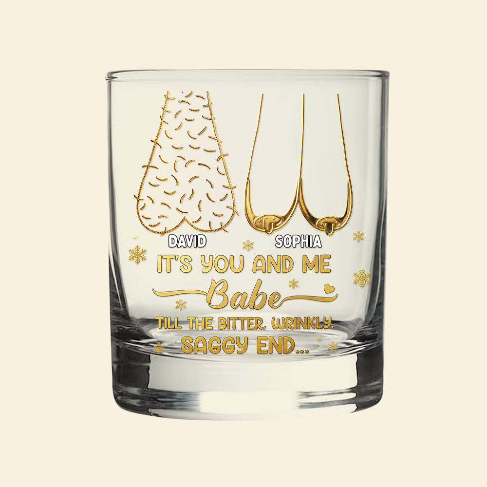 Cheeky Old Couple Drinking Glass - Personalized Gifts For Couples 02NALU181025-Homacus