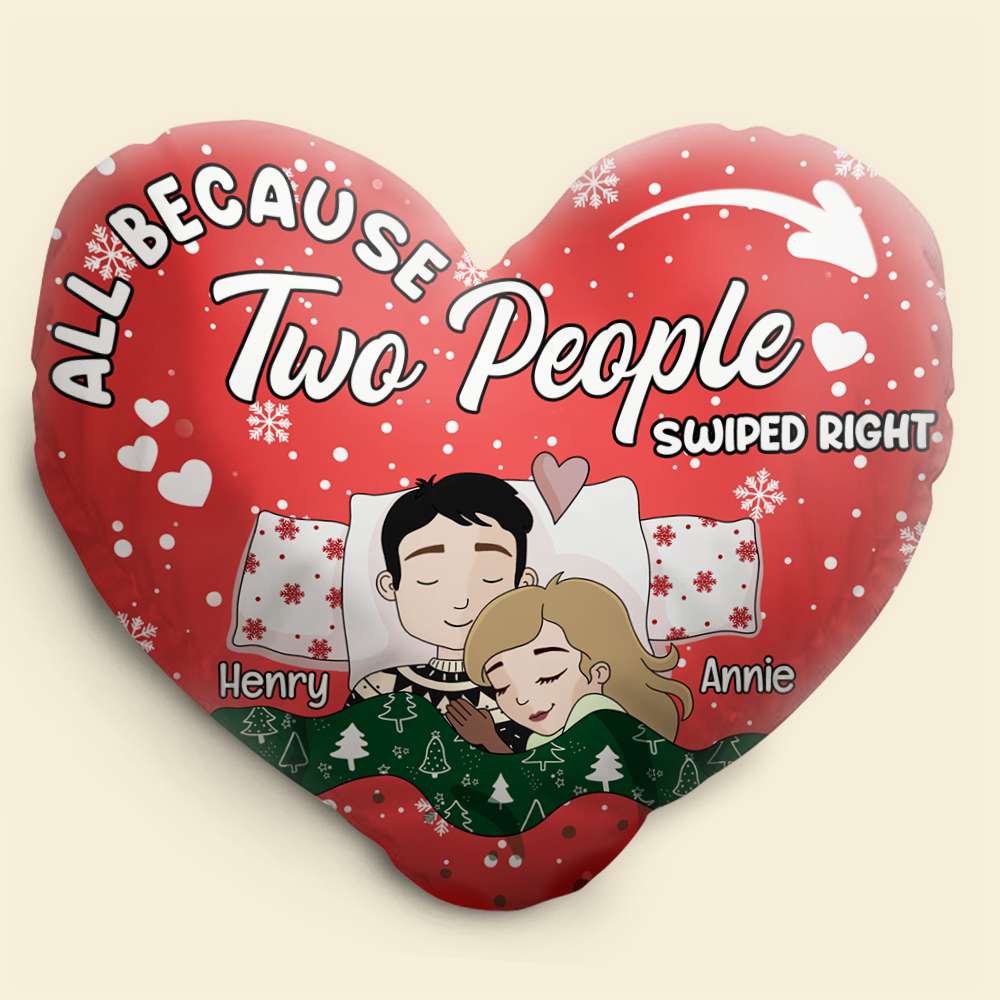 Personalized Gifts For Couple Christmas Pillow 02TOLU151024HG-Homacus