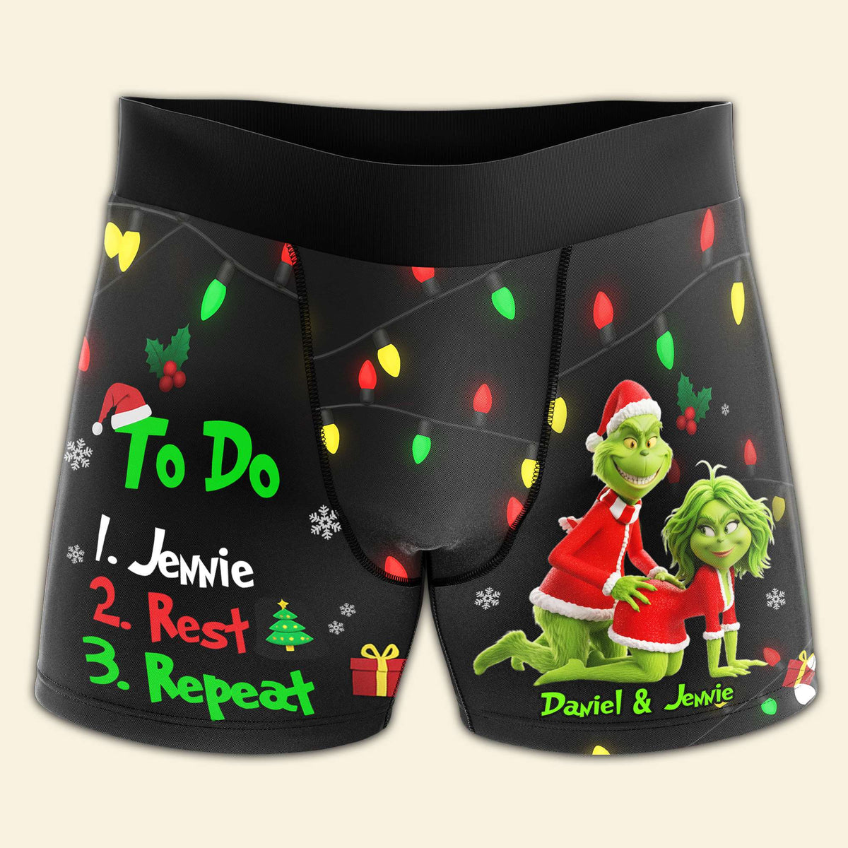 Grumpy Couple Christmas Boxers - Personalized Gifts For Him 05NALU110925-Homacus