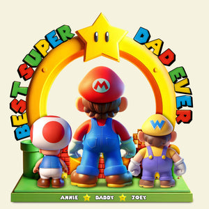 Best Super Dad Ever Acrylic Plaque - Personalized Gifts For Father 01OHLU300425-Homacus