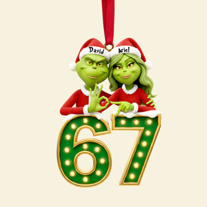 Trendy Green Couples Ornament - Personalized Gift For Couples 05OHLU181125-Homacus