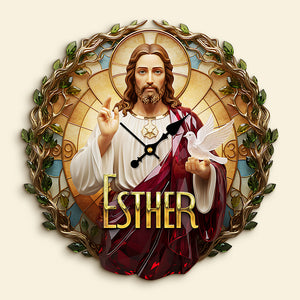 Christian Acrylic Hanging Wall Clock - Personalized Gifts For Christian Lovers 02pata251225-Homacus