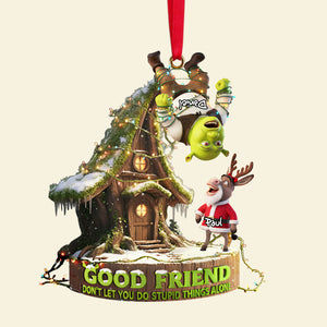 Funny Friendship Ornament - Personalized Christmas Gifts For Best Friends 04PALU260925-Homacus