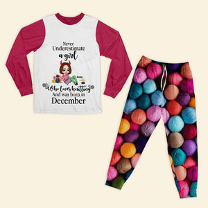 Personalized Gifts For Knitting Lovers Pajamas Christmas 01XQLU131124HH-Homacus