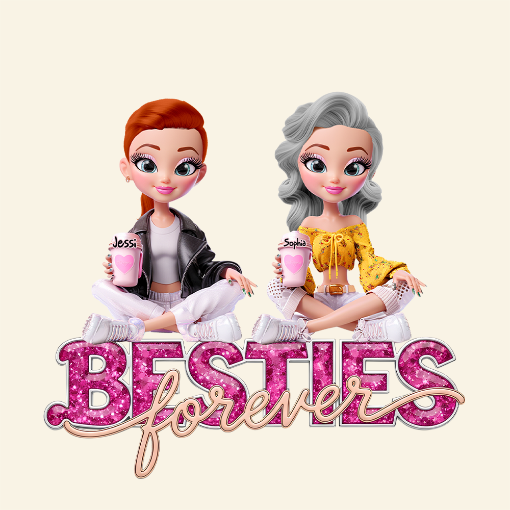 Doll Besties Keychain - Personalized Gifts For Besties 05tglu120625-Homacus