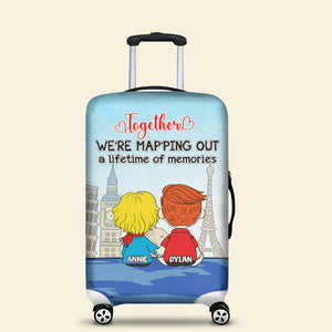 Personalized Gifts For Couples Luggage Cover Holding Hand Couple 02TOLU040125HG-Homacus