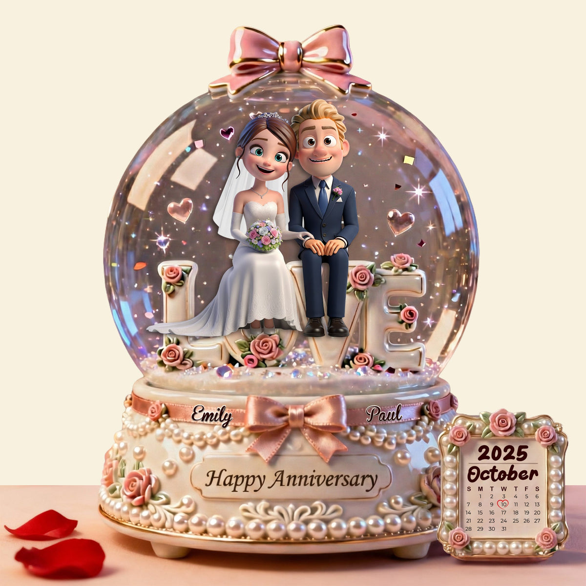 Romantic Wedding Couple Acrylic Plaque - Personalized Gifts For Couples 06TGLU220126-Homacus