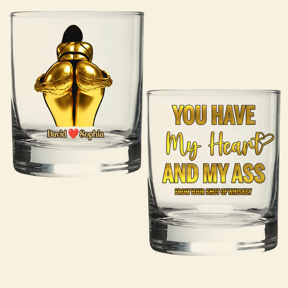 You Have My Heart Round Glass - Personalized Gifts For Couples 06NALU271125