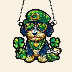 Personalized Gifts For Dog Lover Acrylic Suncatcher Patrick's Day 01XQLU180125-Homacus