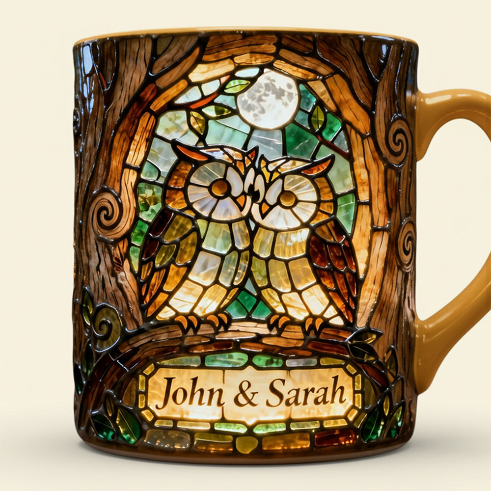 Owl Couple Valentine Coffee Mug - Personalized Gifts For Couple 03hyta160126-Homacus