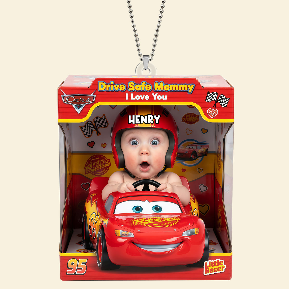 Drive Safe Mommy Car Car Ornament - Custom Photo Gifts For Mom Car Ornament 02NALU250326-Homacus