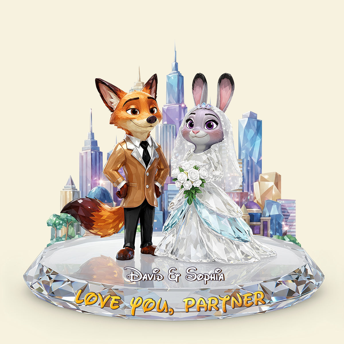Love You Partner Acrylic Light Box - Personalized Gifts For Couple 02pglu021225-Homacus