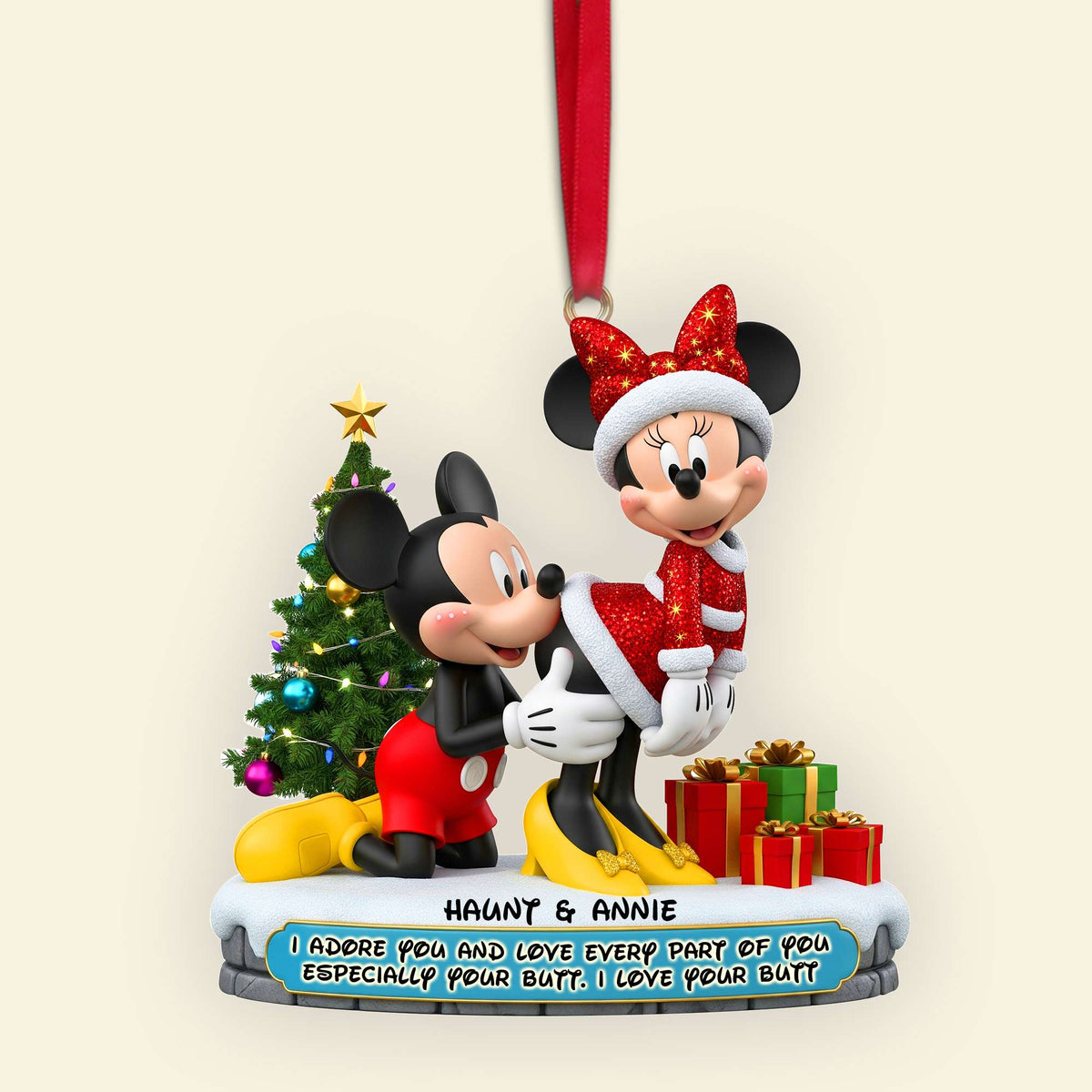 Couple Ornament - Personalized Gifts For Couple Christmas Ornament 06OHLU120925-Homacus