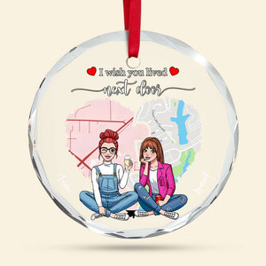 Personalized Gift For Besties Christmas Crystal Ornament 04PGLU251024HH-Homacus