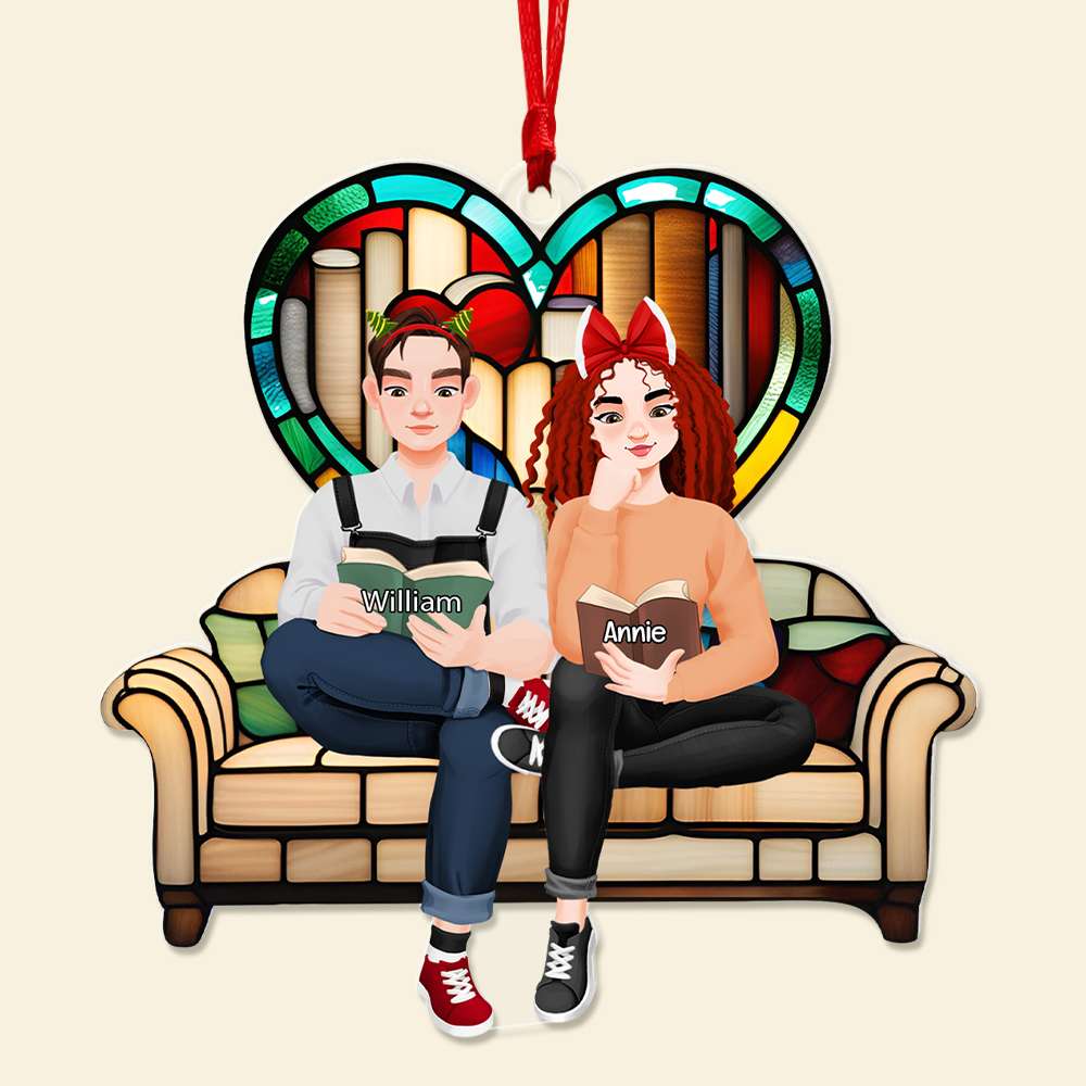 Personalized Gifts For Couple Christmas Ornament, Love Book 04TGLU031024PA-Homacus