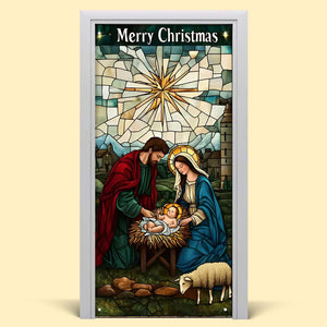 Jesus Door Cover Holy Night Christ Born 02HULU090924-Homacus