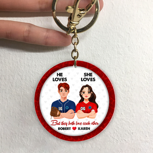 Personalized Gifts For Baseball-loving Couple Keychain 01hupu230125hg-Homacus