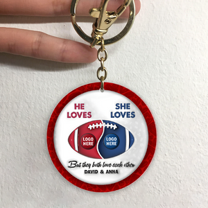 Personalized Gifts For American Football-loving Couple Keychain 05hupu230125-Homacus