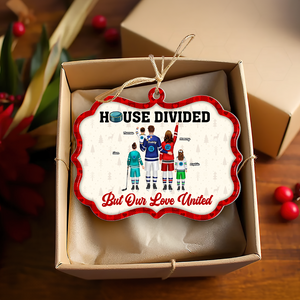 Hockey Family Ornament - Member's House Divided - Personalized Gifts For Ice Hockey Lovers-Homacus