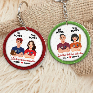 Personalized Gifts For Baseball-loving Couple Keychain 01hupu230125hg-Homacus