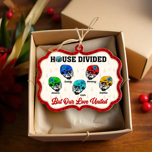 Hockey Family Christmas Ornament - Hockey Helmets - Custom Team Logo Gifts For Hockey Lovers-Homacus