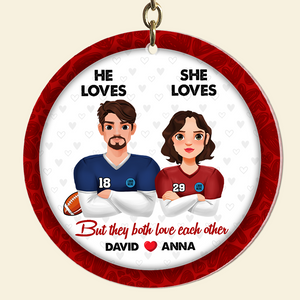 Personalized Gifts For American Football-loving Couple Keychain 02hupu230125hg-Homacus