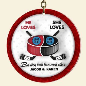 Personalized Gifts For Ice Hockey-loving Couple Keychain 01hupu240125-Homacus