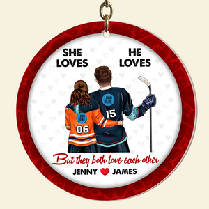 Personalized Gifts With Custom Team Logo Keychain For Ice Hockey Lover Couple 02HUPU240125TM-Homacus