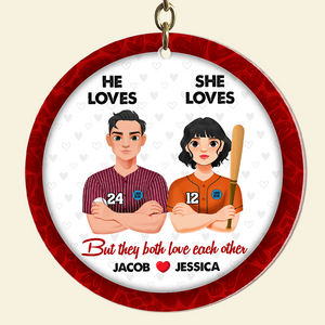 Personalized Gifts For Baseball-loving Couple Keychain 01hupu230125hg-Homacus