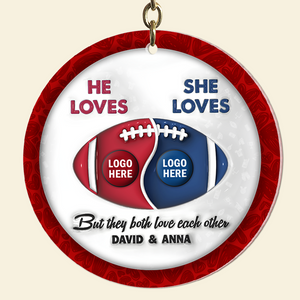 Personalized Gifts For American Football-loving Couple Keychain 05hupu230125-Homacus