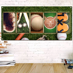 Personalized Gift For Baseball Lover Metal Wall Art Custom Name Art Baseball-Homacus