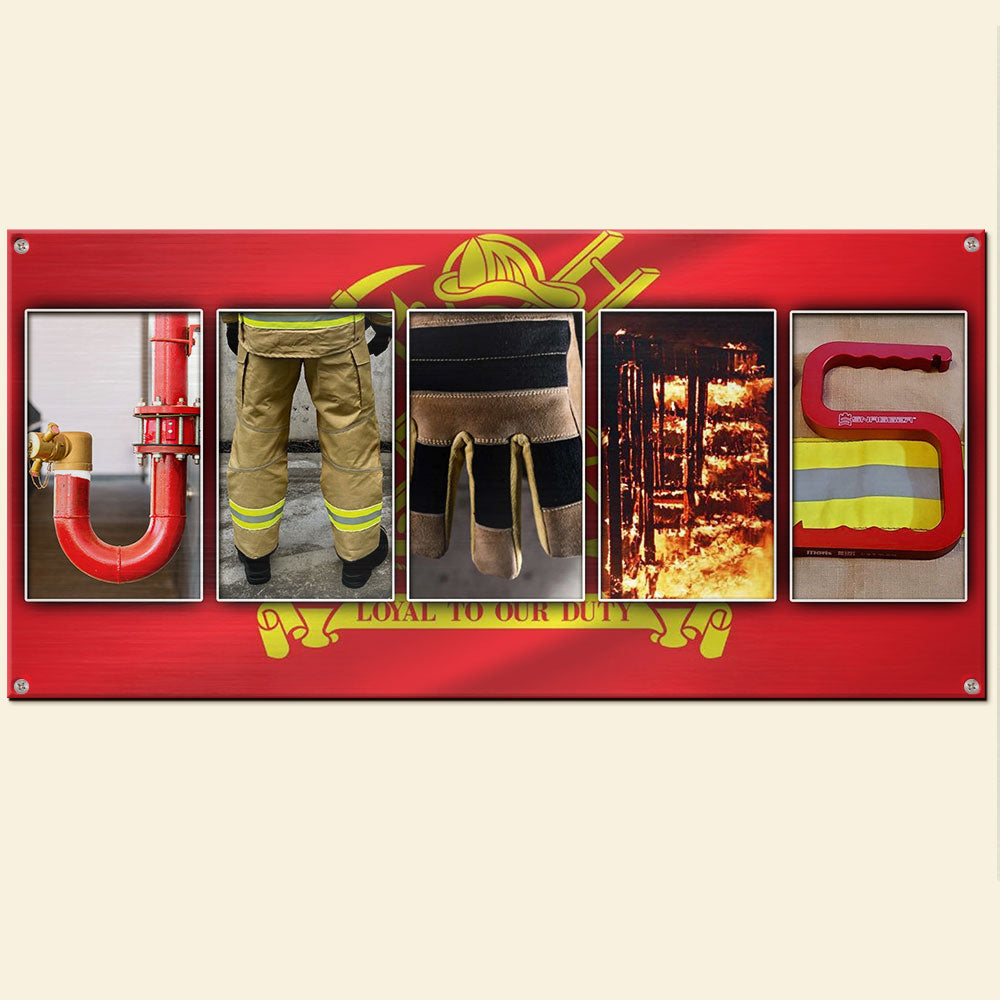 Personalized Gift For Firefighters Metal Sign Custom Name Art 02qhti261223-Homacus