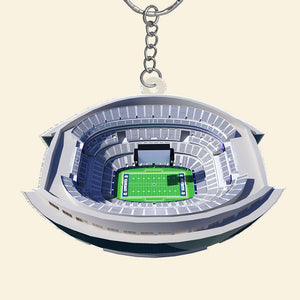 Personalized Gift For Football Lover Acrylic Keychain, American Football Field 04QHTI041223-Homacus