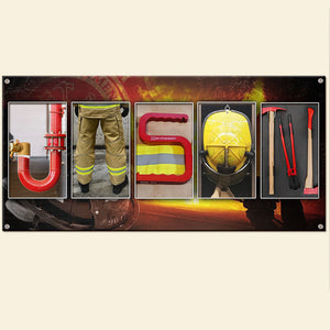 Personalized Gift For Firefighters Metal Sign Custom Name Art 02qhti261223-Homacus
