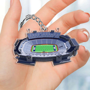 Personalized Gift For Football Lover Acrylic Keychain, American Football Field 04QHTI041223-Homacus