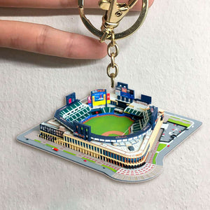 Personalized Gift For Baseball Lover Keychain, Baseball Stadium Field 01QHTI051223-02-Homacus