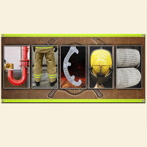 Personalized Gift For Firefighters Metal Sign Custom Name Art 02qhti261223-Homacus